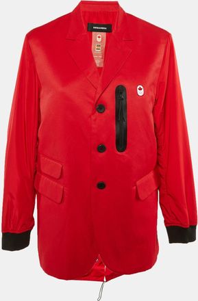 Dsquared2 X Hudsons Bay Red Printed Cotton & Nylon Olympic Opening Ceremony Popdium Jacket
