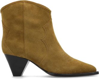 Isabel Marant Darizo enkellaars met hak - Dames - Cowboylaarzen - Bruin - 36 EU - Su&egrave;de - Schoenen