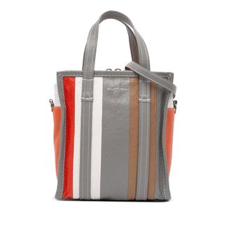 Balenciaga Bazar Shopper Tas Gestreept Leer