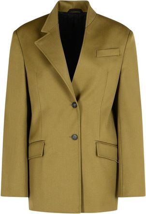 The Attico Green Virgin Wool Blazer
