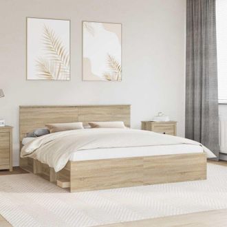 vidaXL vidaXL Struttura del letto Sonoma 180 x 200 cm Legno multistrato