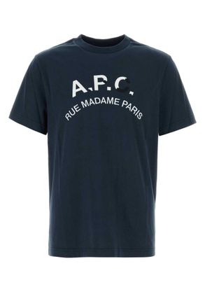 A.P.C. Navy Blue Graphic T-Shirt