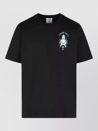 Casablanca hotel emblem cotton crew neck t shirt