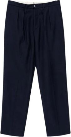 Nine In The Morning Kai Broek - Heren - Nette broeken - Blauw - M - Wol - Broeken