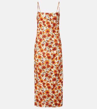 Sir. Floral linen midi dress