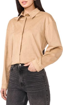 1.State Faux Suede Top in Antique Bronze at Nordstrom Rack, Size Xx-Small