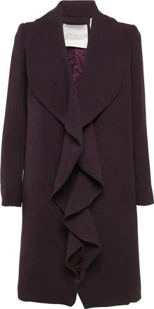 Ingie Paris pre-owned ruffle-lapels wool coat - Purple