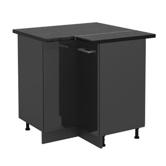 Vicco Armario De Esquina R-line, Antracita Alto Brillo, 75.6 Cm, Et Antracita