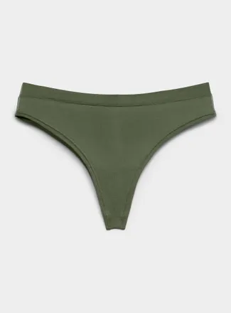 Miiyu Womens Solid essential thong Organic cotton and TENCEL TM modal