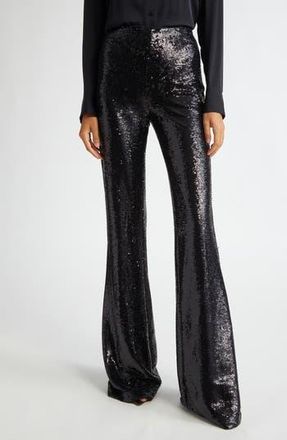 L'agence Honor Sequin Flare Leg Pants in Black at Nordstrom Rack, Size 10