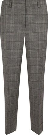 PESERICO Pantalone Quadro in flanella misto lana stretch - Trousers - Mujer - Gris - XL