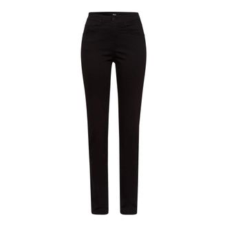 Brax Zwarte Broek 71-1707 Stijlvol Model - Dames - Slim Fit Broeken - Zwart - 3XL - Katoen - Broeken