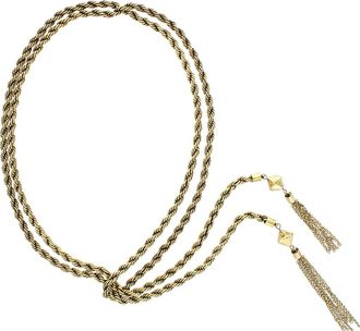 Olivia Welles Dalia Tassel Drop Rope Chain Lariat Necklace in Burnished Gold at Nordstrom Rack
