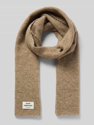 Mads Norgaard Schal mit Label-Detail in Taupe Melange, Größe 1