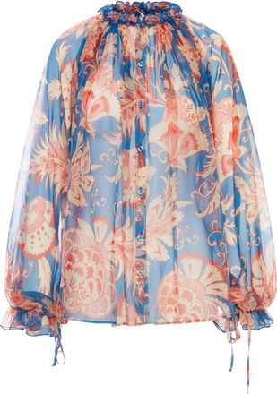 Etro SILK BLOUSE WITH FLORAL PRINT - Etro - Woman