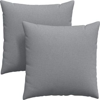 vidaXL Cojines De Sof&aacute; 2 Pcs Gris Claro 80 X 80 Cm Tela Vidaxl