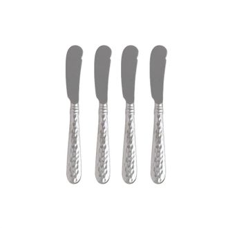 Vietri Martellato Spreaders - Set Of 4 In Silver