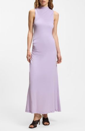 BOSS Eylai Draped A-line Midi Dress in Lavendar Tide at Nordstrom, Size X-Small