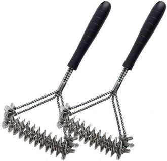OEM Set Di Spazzole Per La Pulizia Di Griglie E Forni (due Pezzi) - Pulisce Efficacemente Tutti I Tipi Di Griglie - Facile Da Usare - Tipo D - 31 Cm