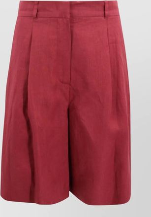 Max Mara linen bermuda shorts wide leg design