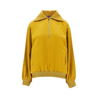 Gucci Jacquard GG acetate half-zip sweatshirt Woman S