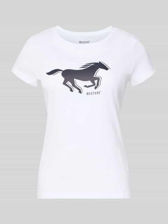 Mustang Jeans Mustang Regular Fit T-Shirt mit Logo-Print Modell Loa in Black, Gr&ouml;&szlig;e XL