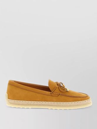 Tod's gomma rafia 92k bow loafers rubber sole