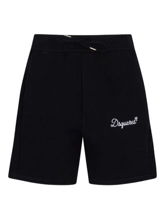 Dsquared2 logo drawstring shorts - men - Fabric - M - Black
