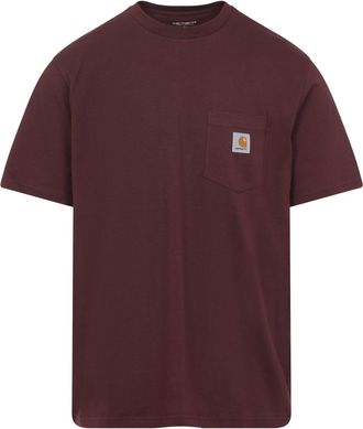 Carhartt Work in Progress Red Ss Pocket Cotton T-Shirt-Uomo
