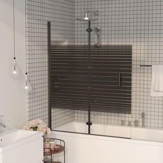 vidaXL Vidaxl - Mampara De Ducha Plegable Esg Negro 100x140 Cm