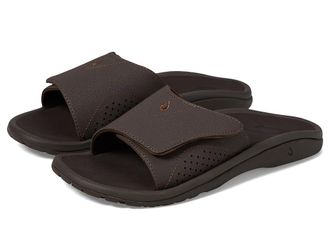 Olukai Nalu Slide Mens Slide Shoes Dark Java/Dark Java : 14 D - Medium, Synthetic/EVA