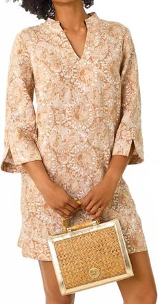 Lilly Pulitzer Annadetta Linen Tunic Dress In Iced Latte