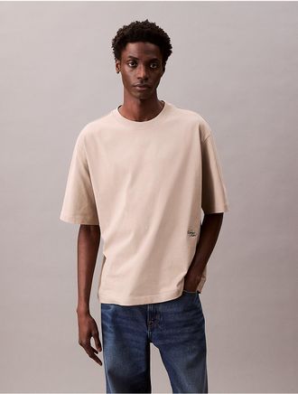 Calvin Klein Jeans Calvin Klein Mens Heavyweight Cotton Tee - Brown - L