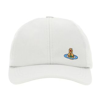 Vivienne Westwood Baseball Cap - unisex - Petten - Wit - S/M - Katoen - Accessoires