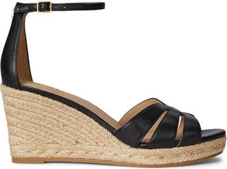 Ralph Lauren Sandali con zeppa Nellie - - Shoes - Donna - Nero - 39 EU