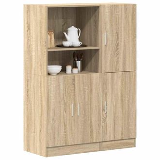 Berkfield Home 2 Piece Kitchen Cabinet Set Sonoma Oak Engineered Wood in Brown