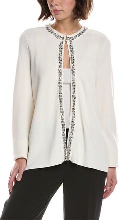 Anne Klein Rhinestone-Trim Cardigan