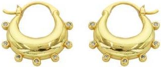 Panacea Crystal Lined Hoop Earrings in Gold at Nordstrom Rack