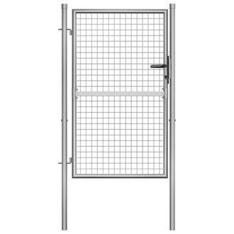 Berkfield Home Garden Gate Galvanised Steel 105x175 cm Silver
