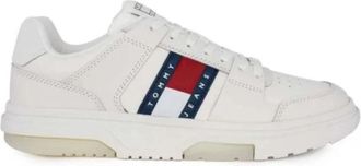 Tommy Hilfiger Brooklyn Leren Sneakers Streetwear Stijl - Heren - Sneakers - Wit - 44 EU - Leer - Schoenen