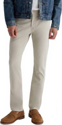 AG - Adriano Goldschmied Everett Slim Straight Sueded 34 In Seam Jeans In Beige