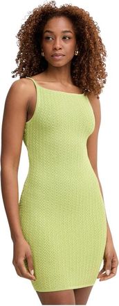 Guess Jen Mini Jurk - Dames - Korte kleedjes - Groen - XL - Polyester - Kleedjes