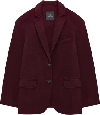Anine Bing Quinn Blazer - Dames - Blazers - Rood - 2XS - Wol - Jassen