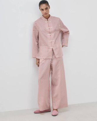 Mango Camicia pigiama righe rosa - Donna - S - MANGO