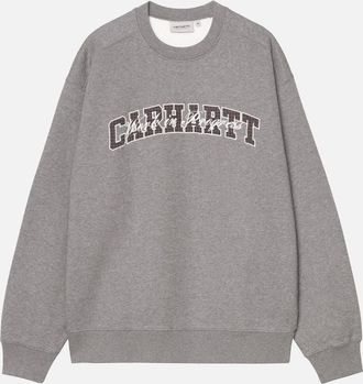Carhartt Work in Progress Mens Carhartt WIP Big School Sweatshirt Dark Grey Heather - Size: 38
