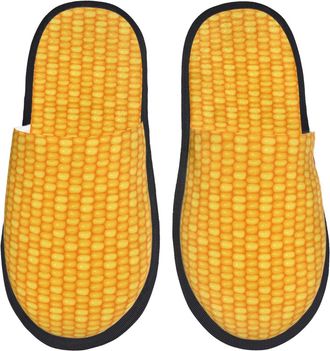 Generic Corn Kernels Men Women House Shoes Warm Shoes Non-Slip Slippers For Bedroom Winter Outdoor M