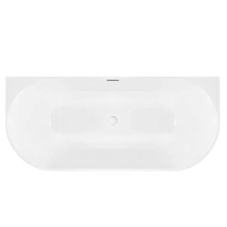 Rea Ba&ntilde;era Mural Rea Capri Slim 170 White With Brushed Copper Plug Cap