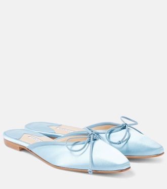 Manolo Blahnik Ballerimu satin mules