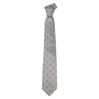 LUIGI BORRELLI NAPOLI Peasley Tie - male - Luigi Borrelli Napoli - Ties - Gray - ONE SIZE - Accessories