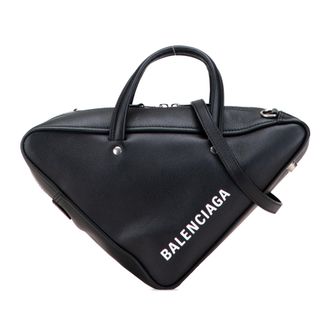 Balenciaga Driehoekige Leren Duffle Handtas